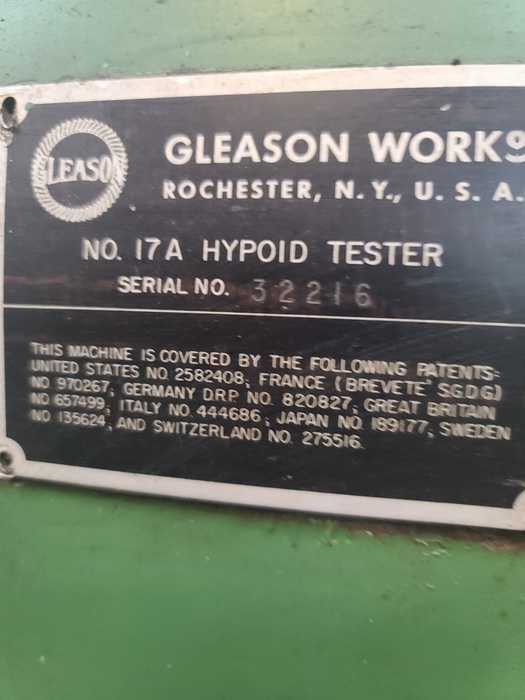 Gleason #17A, universal hypoid gear tester, 20" dia., excellent condition, serial #32216 - Image 7