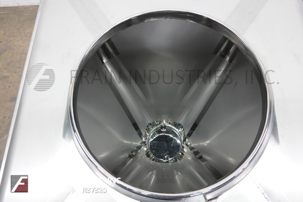 Tote Systems #500L, 500 liter 316 Stainless Steel tote/bin, 32" wide x 40" long x 40" dee, mounted on heavy - Image 2