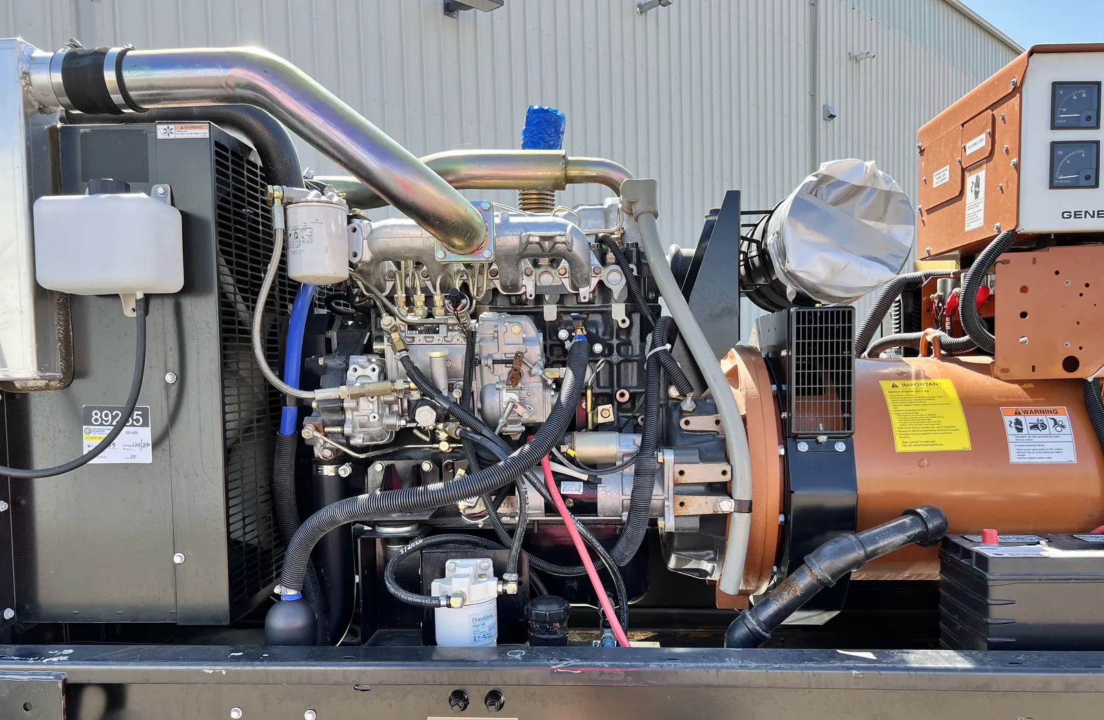 60 KW Generac #0048123, diesel generator, open, 120/240 Volts, 996 hours, #89285 - Image 4