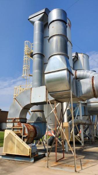 50000 cfm MAC #120-MCF-572, Reverse Air Fan Baghouse Dust Collector, 7.2:1 ACR, 6921 sqft., (572) Filter - Image 4