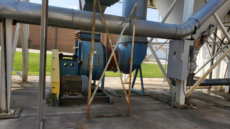 50000 cfm MAC #120-MCF-572, Reverse Air Fan Baghouse Dust Collector, 7.2:1 ACR, 6921 sqft., (572) Filter - Image 9