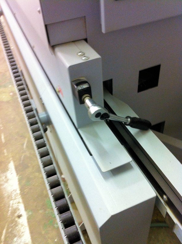 Brandt #KDN-210-B, Edgebander, 1/8" Edge, 2" panel thickness, 2.3" min. panel width, 5-1/2" min. length, 2008 - Image 3