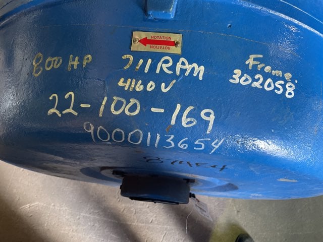 800 HP 720 RPM Siemens-allis, Frame 3020S8, Drip-Proof Ball Bearing, 4160 Volts - Image 4