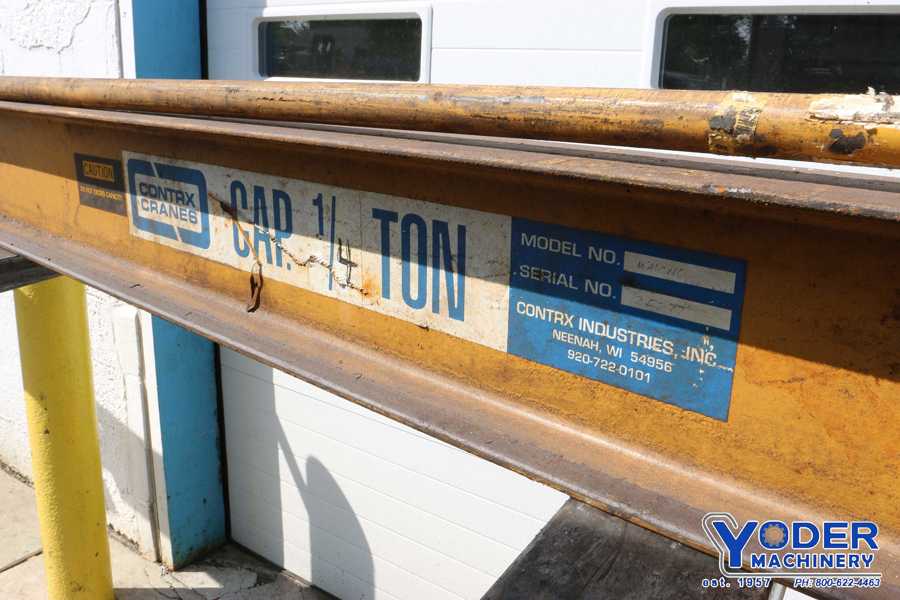 .25 Ton, Contrx WAACIII, wall mounted jib crane, 15' 8" length of beam, 6' x3-1/4" beam, #70702 - Image 4