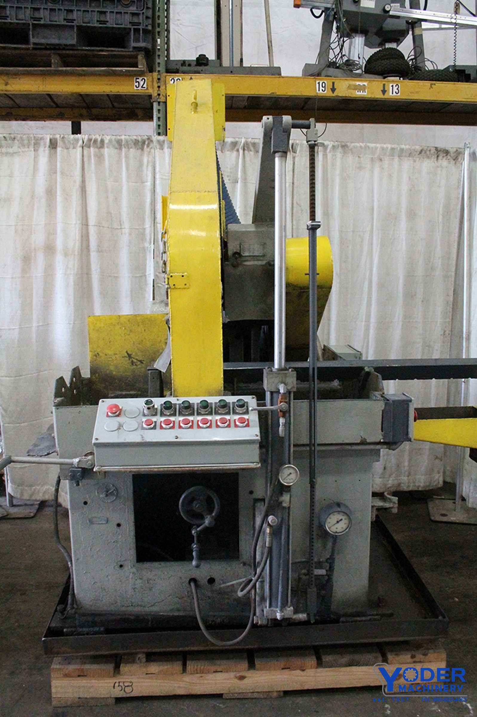 20" Union, carbide power feed abrasive saw, oscillation, coolant, 25 HP, #65060 - Image 9