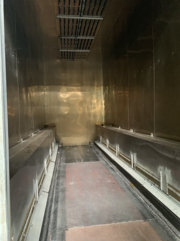 Keraglass #HST-32/70, glass tempering furnace, 2 pieces loading trollrys, 3210 x 7000 mm size, 425 kW, 2008 - Image 5