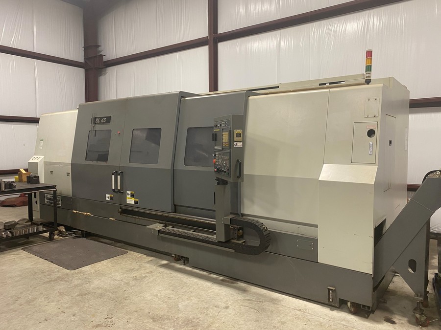 Samsung SL 45A 3000 CNC lathe 6.5 bar 29.7 swing 24.8 swing over cross slide 26.7 machining diameter 118 max length for Sale Surplus Record