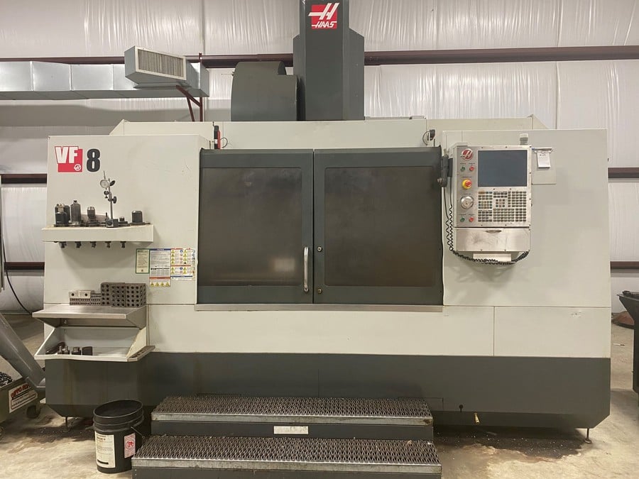 Haas #VF-8/50, vertical machining center, 15" 4th Axis, 64" X, 40" Y, 30" Z, 7500 RPM, 30 HP, 30+1 side mount - Image 1