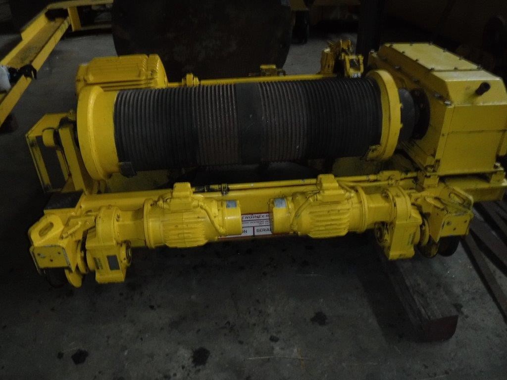 25 Ton, Ace top running double grider trolley hoist, 25' lift, 6' 0" trolley gauge, 2' 9-1/2" overhead - Image 2