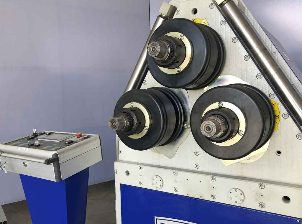 4" x 4" x 3/8" Bendmak #Pro-100, hydraulic angle roll, 12" roll diameter, 220 V., 3-phase, Beckoff digital - Image 2