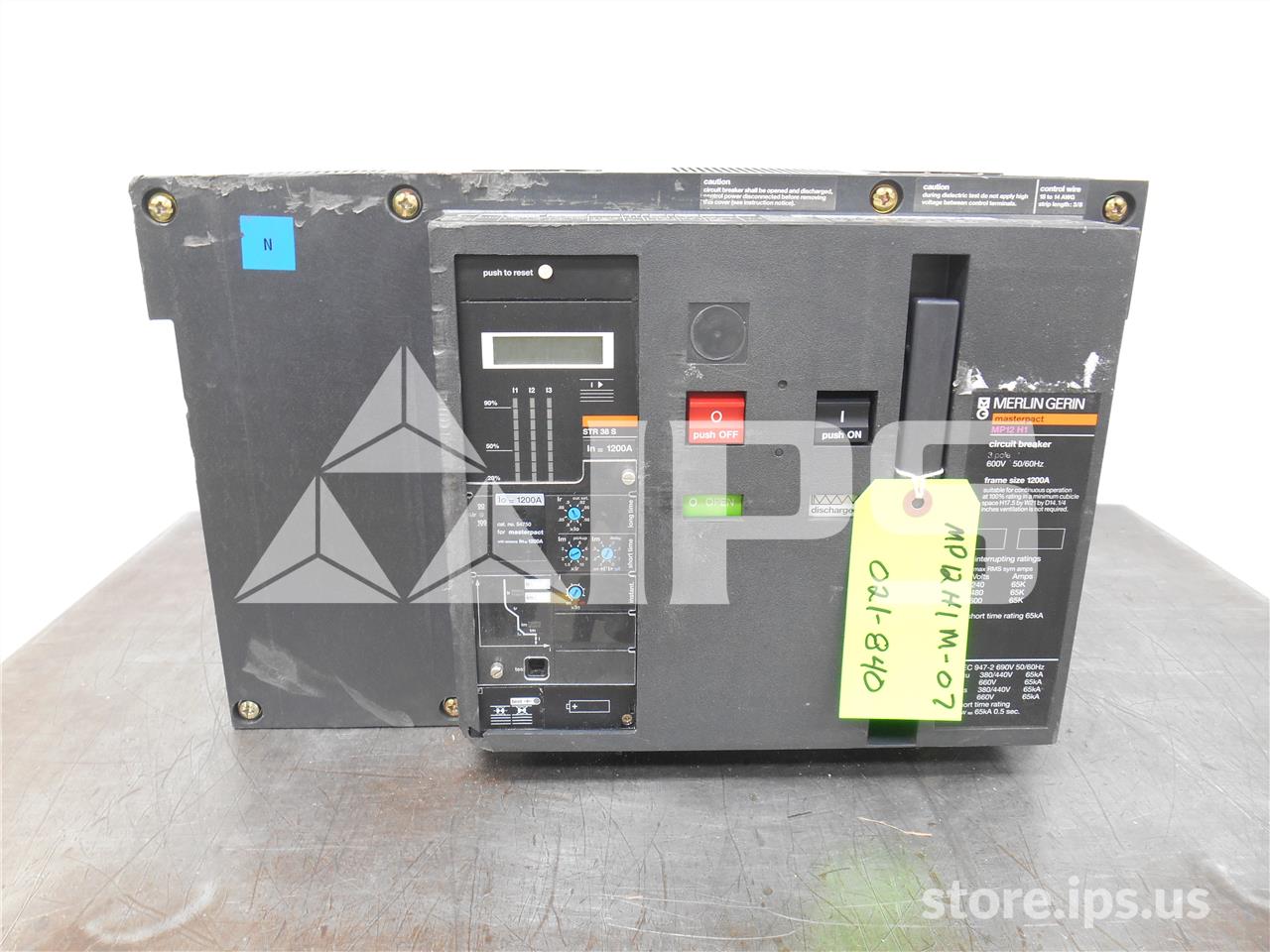 1200 Amps Square D Merlin Gerin Mp12 H1 Mo/bi 4 Pole Str38s Lsi, 1200 Amps Rp - Image 1