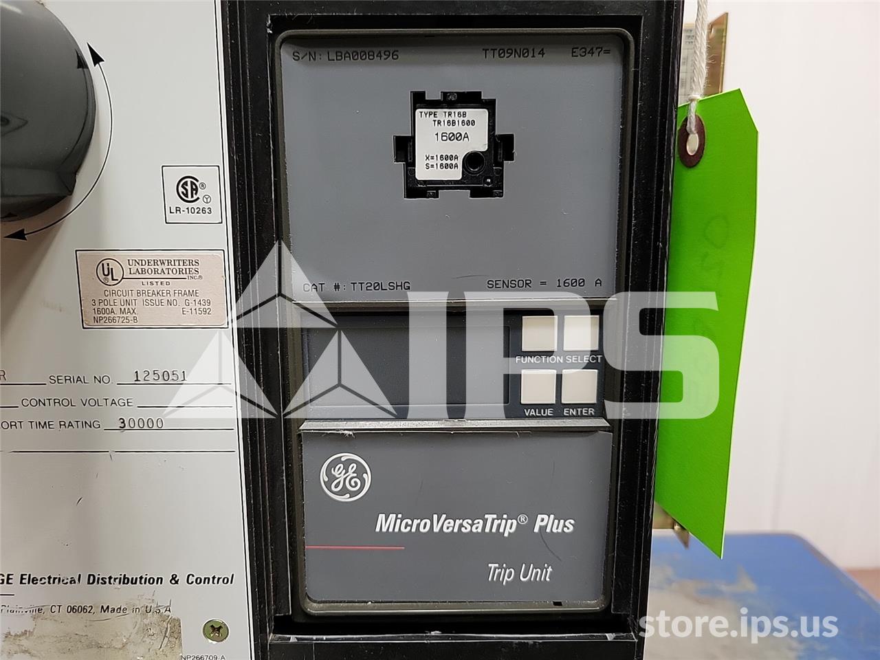 1600 Amps GE Thp Power Break Mo/bi (thp16) Mvt Plus Lshg, 1600 Amps Ct, 1600 Amps Rp - Image 4