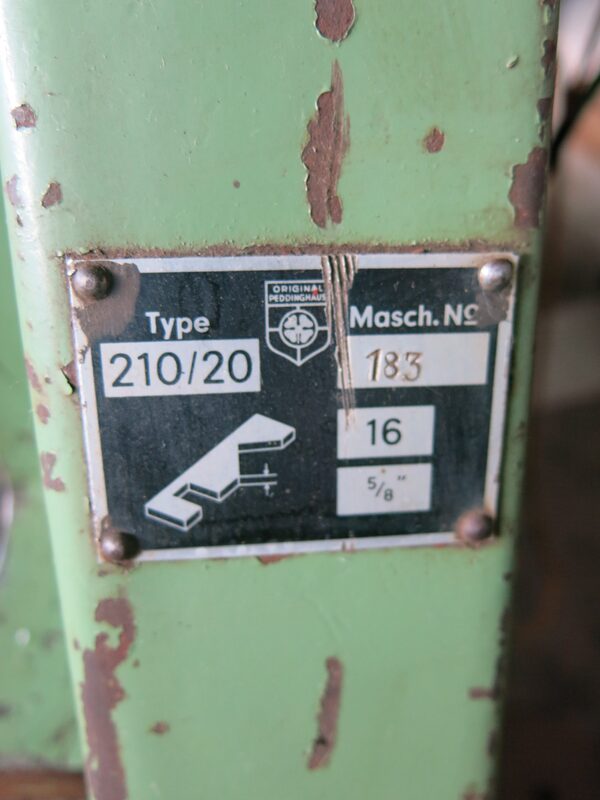 6" x 6" x 1/2" Peddinghaus #210/20, mechanical ironworker, 10"- 20 lb. C-channel, 9" 20 lb. I-Beam - Image 9