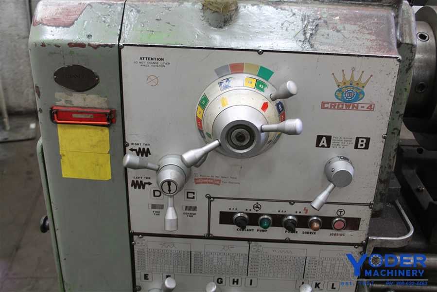 24" / 32" x 84" T A Shing #CROWN-WN-4/2000A, gap lathe, 3" hole, 24" swing, 13" swing over cross slide, 15" 4 - Image 6