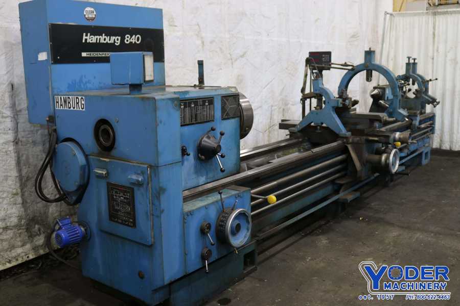 33" x 168" Hamburg #840, engine lathes, 33" swing over ways, 20" swing over cross slide, hard ways, thread - Image 3