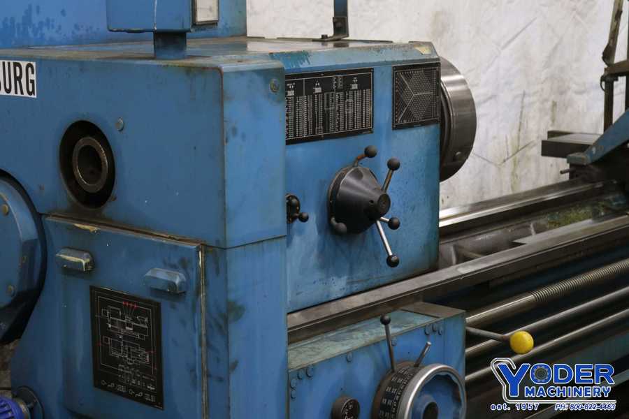 33" x 168" Hamburg #840, engine lathes, 33" swing over ways, 20" swing over cross slide, hard ways, thread - Image 4