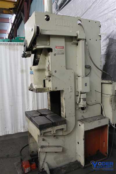 55 Ton, Aida #PC-5020, single crank gap frame press, 5.9" stroke, 70 SPM, 11.8" shut height, 2.55" - Image 4