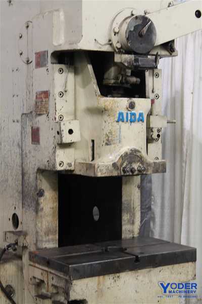 55 Ton, Aida #PC-5020, single crank gap frame press, 5.9" stroke, 70 SPM, 11.8" shut height, 2.55" - Image 5