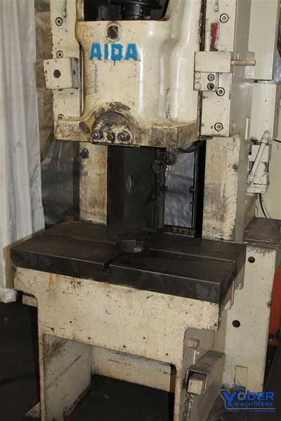 55 Ton, Aida #PC-5020, single crank gap frame press, 5.9" stroke, 70 SPM, 11.8" shut height, 2.55" - Image 8