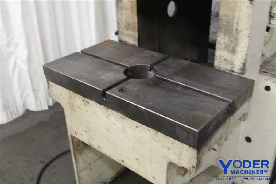 55 Ton, Aida #PC-5020, single crank gap frame press, 5.9" stroke, 70 SPM, 11.8" shut height, 2.55" - Image 10