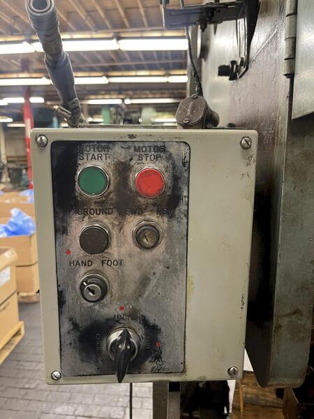 55 Ton, Heim #5G, gap frame press, 28" x 18" bed, 4" stroke, 10-1/2 shut height, 4" slide, air clutch & - Image 2