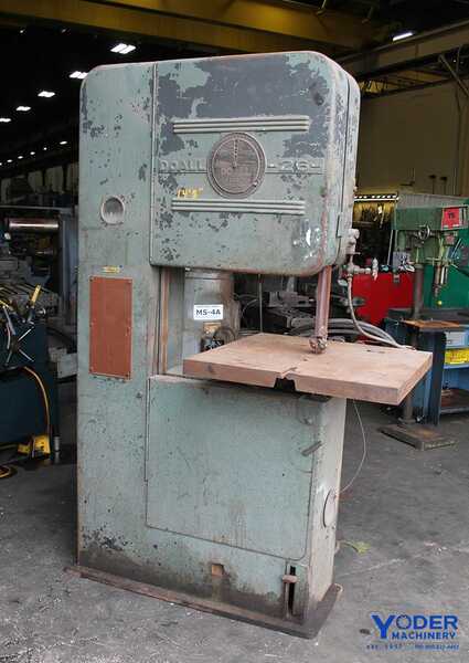 26" x 12" DoAll #V-26, vertical band saw, 0-1600 FPM, 1" W x 176" L blade, hydraulic piece puller - Image 3