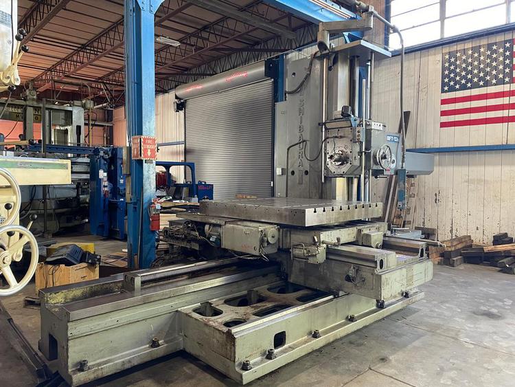 5" Toshiba #BFT13CR4PD, table type horizontal boring mill, 63" x71" T-slotted power rotary table, 1978 - Image 2