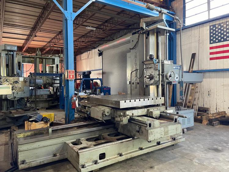 5" Toshiba #BFT13CR4PD, table type horizontal boring mill, 63" x71" T-slotted power rotary table, 1978 - Image 10