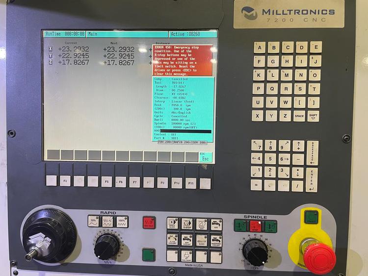 Milltronics #HM35, horizontal machining center, Milltronics 7200 Control, 51" X.35" Y, 25" Z, 8000 RPM, 30 - Image 6