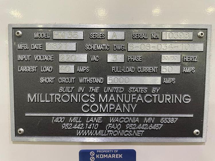 Milltronics #HM35, horizontal machining center, Milltronics 7200 Control, 51" X.35" Y, 25" Z, 8000 RPM, 30 - Image 8
