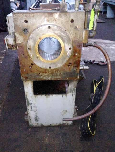 25 Ton x 120" stroke, Oilgear #XL-50Bx120, horizontal broach, 15-30 FPM, 11" diameter hole, 40 HP, 1953 - Image 5