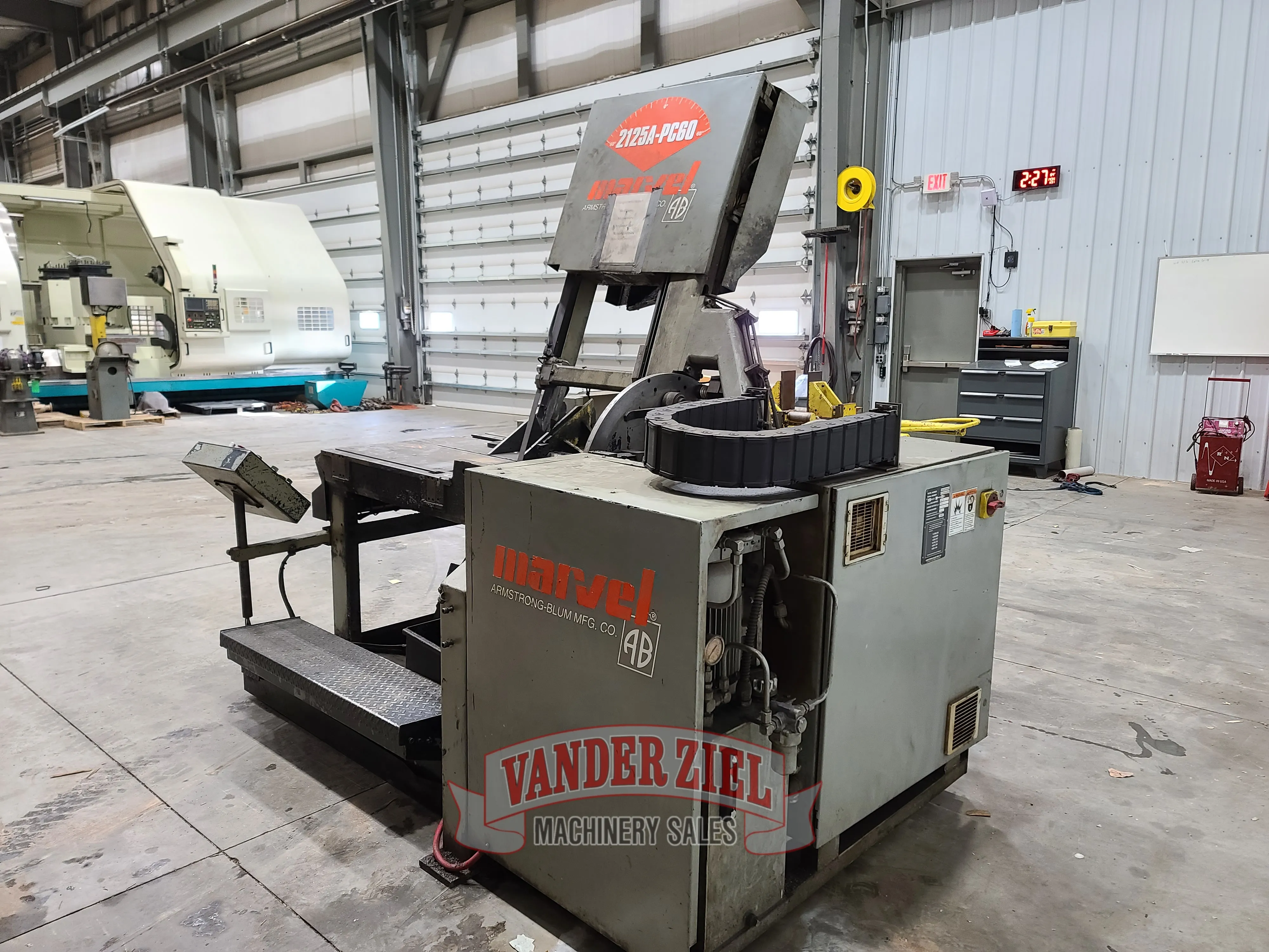 20" x 25" Marvel #E2125PC, vertical tilt frame band saw, 1.25" x .042" x 176" blade, 50-475 FPM, #15638 - Image 3
