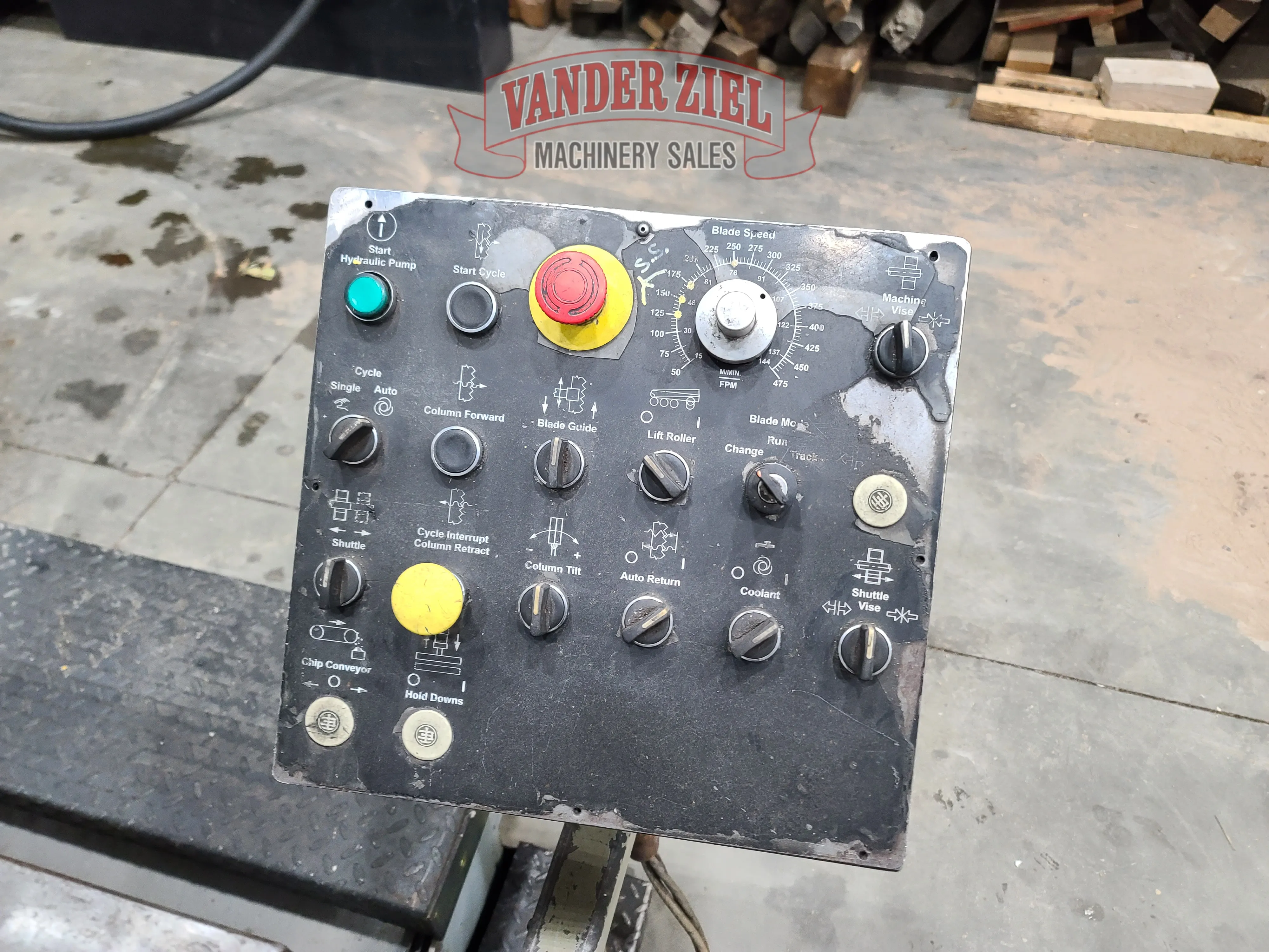 20" x 25" Marvel #E2125PC, vertical tilt frame band saw, 1.25" x .042" x 176" blade, 50-475 FPM, #15638 - Image 8
