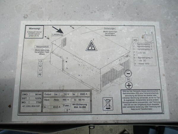 2500 Amp., 6 VDC, 480 VAC, Plating Electronic GMBH, power stations PE 3000, plating power supply - Image 4