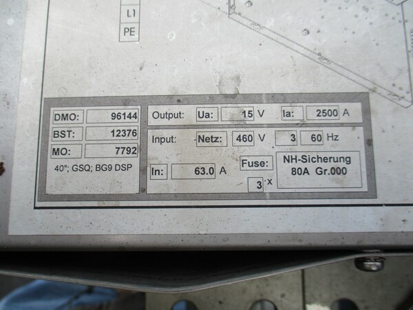 2500 Amp., 6 VDC, 480 VAC, Plating Electronic GMBH, power stations PE 3000, plating power supply - Image 5