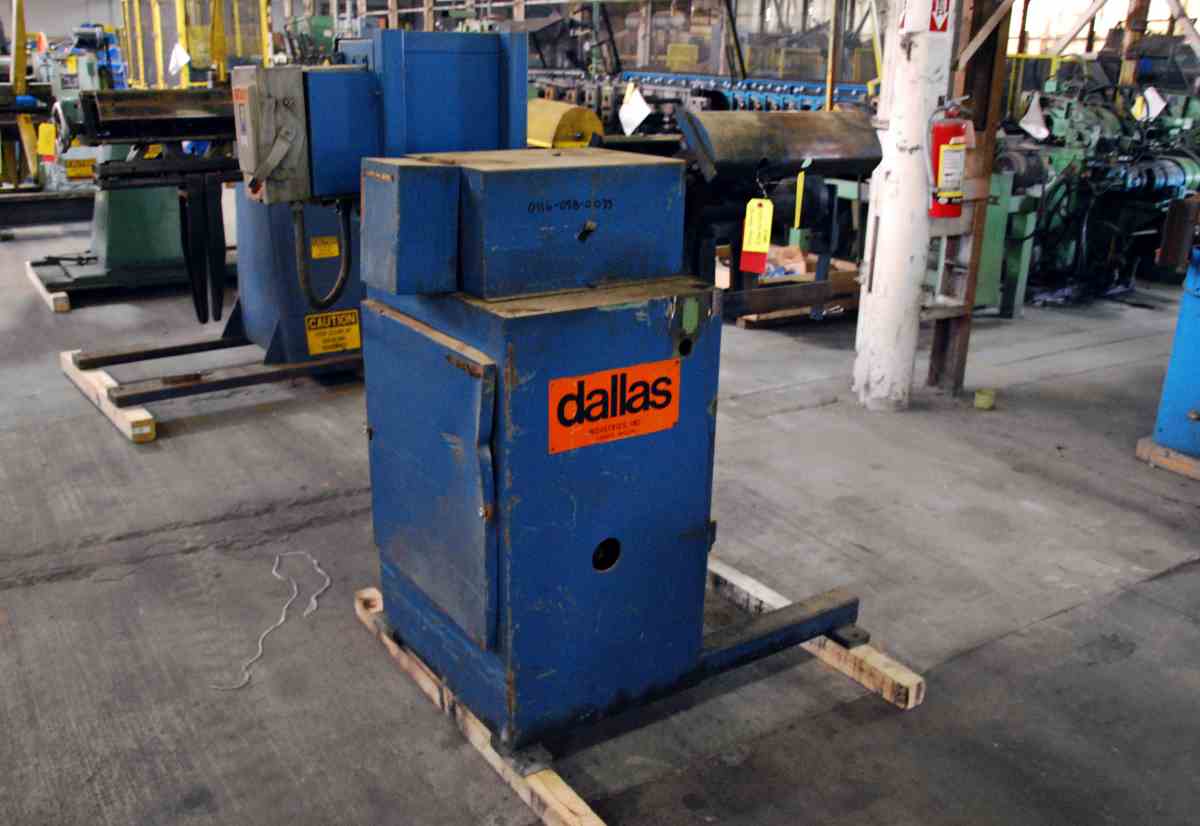 2500 lb. Dallas Industries, motorized coil reel, 12" width, 48" outside dimensions, 16"-20" ID, electric - Image 4