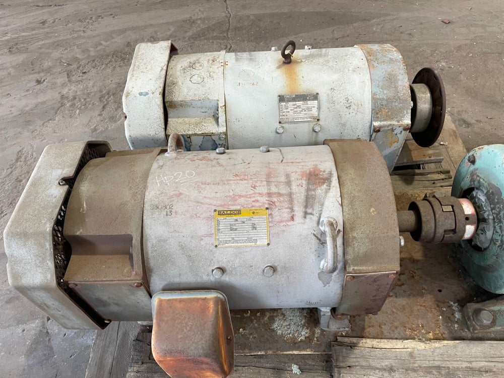 20 HP 1800 RPM Baldor Powertron, Frame 328AT, TEFCBB, 500 VA, 150/300 VF, electrically OK (3 available) - Image 1