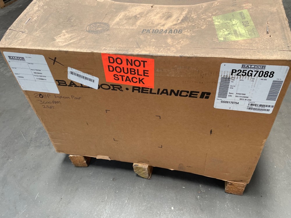 20 HP 3600 RPM Baldor, Frame 256T, explosion proof, New Surplus, 230/460 Volts - Image 1