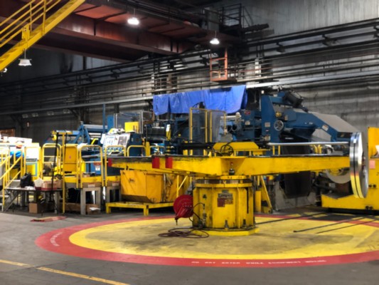 60" x .187" Braner, turret slitting line with 72" x 10k Stamco packaging, 40000 lb. - Image 2
