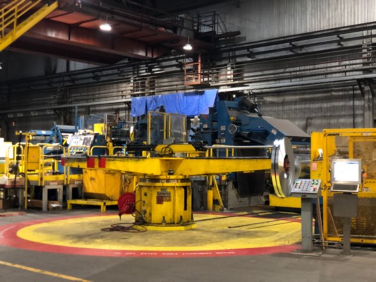 60" x .187" Braner, turret slitting line with 72" x 10k Stamco packaging, 40000 lb. - Image 3