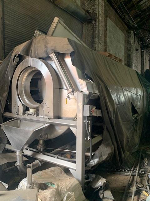 Hughes #16x48, Rotary Blancher, 304 Stainless Steel contact parts, with 48" x 187" perforated drum, 3 HP - Image 2