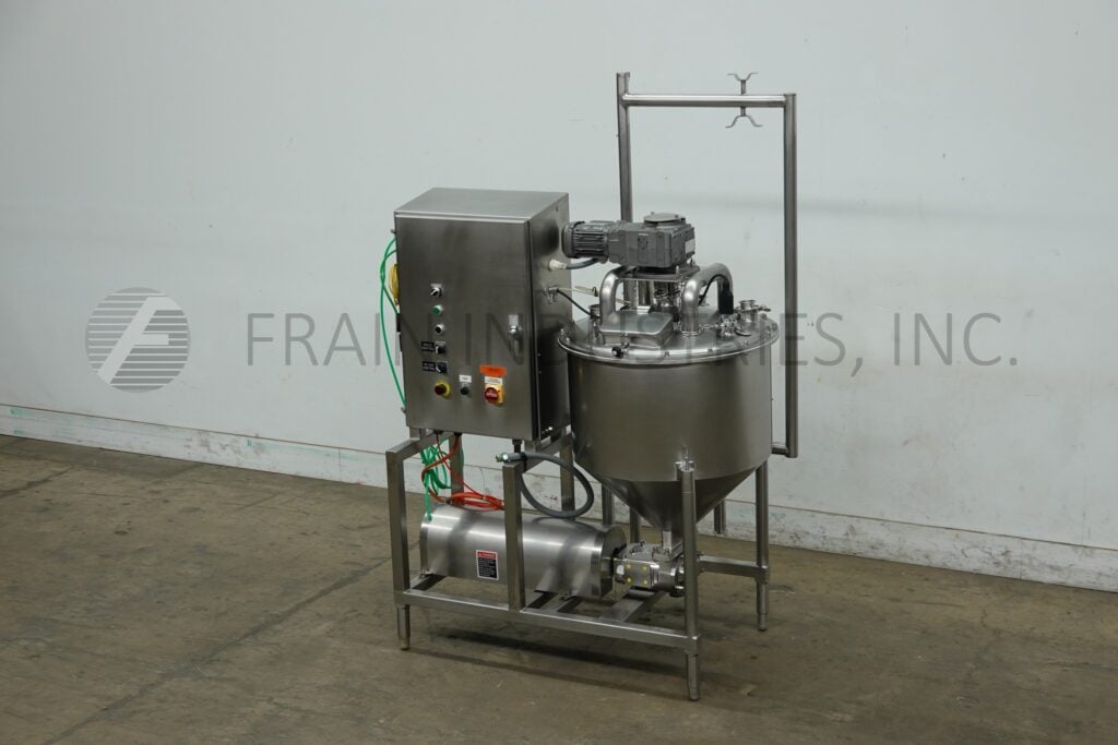 Cherry Burrell, 304 Stainless Steel single wall mixing tank, 30" dia. with 18" straight wall, 3/4 HP, flip up - Image 1