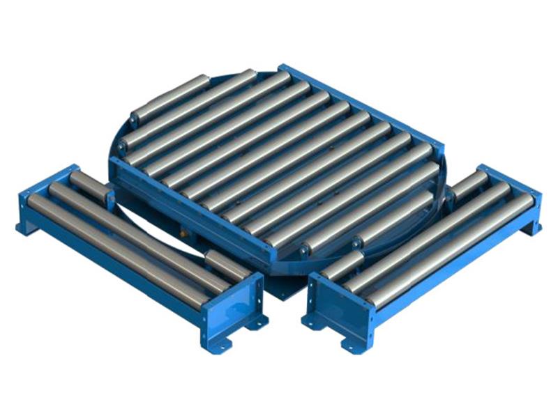 51" wide, non-powered gravity conveyor turntable, 90 degrees turn, 2*1/2" diamater, 11 gauge wall tube - Image 2