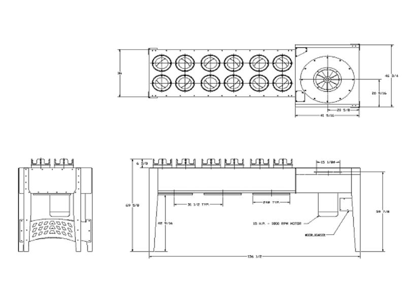 2000 cfm Aireworks #FX-05-2000, modular dust collector system, 7-10 IWG, 16:7:1 air to cloth ratio, 5 12" x - Image 2