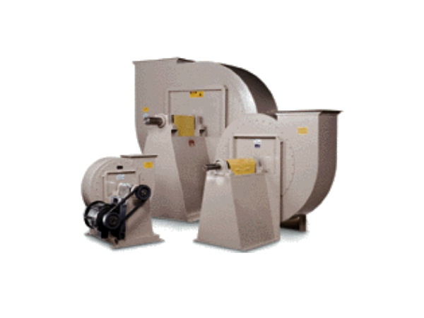 8860 cfm, Carolina Blower #45-6, fan blower assembly, 10" SP fan, 19" inlet, 30 HP, 3/8" thick wheel blades - Image 1