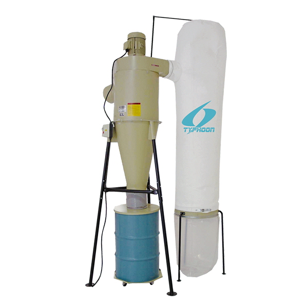 2975 cfm Extrema #DC-250.3-TYPHOON, cyclone dust collector, 1 fabric filter bag, 5 HP, 14-1/4" steel blower - Image 1