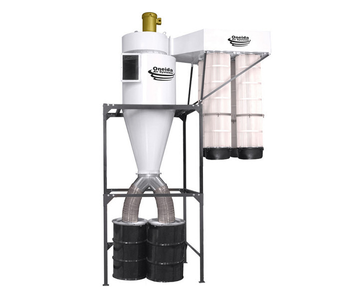 3800-6000 cfm Oneida Air Systems #FXK041500, cyclone dust collector, with after-filter plenum, 15 HP - Image 1