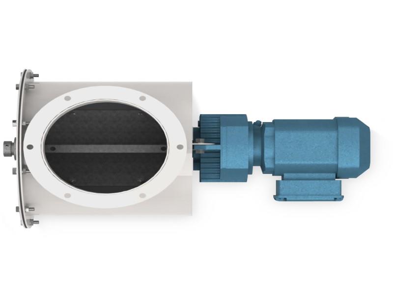 10" Oneida Air Systems #SAZ100001, rotary air lock, 10" dia. flange, .25 HP hollow shaft helical gear motor - Image 3