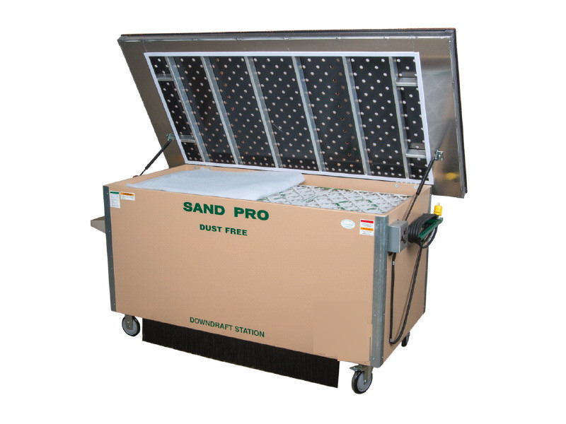 Sandman #M7236, downdraft sanding table, 72" x 36" rubberized work surface, 5" wheels, 2 ridged, 2 - Image 2