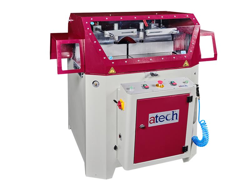 22" Atech #CRATER-06-A-550, pneumatic miter upcut saw, 5.5 HP, two-hand anti-tie-down button actuation, cast - Image 1